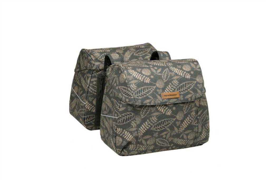 Dubbele-Fietstas-New-Looxs-Joli-Double-37-Liter-Forest-Anthracite Dubbele-Fietstas-New-Looxs-Joli-Double-37-Liter-Forest-Anthracite